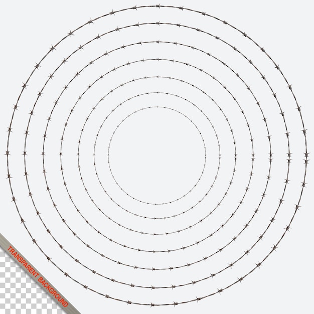 Barbed wire rusty 3D image
