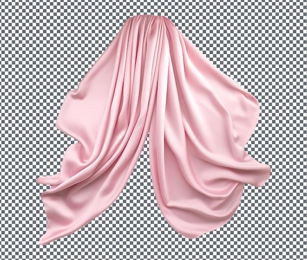 Beautiful Pink Silk Bridal isolated on transparent background