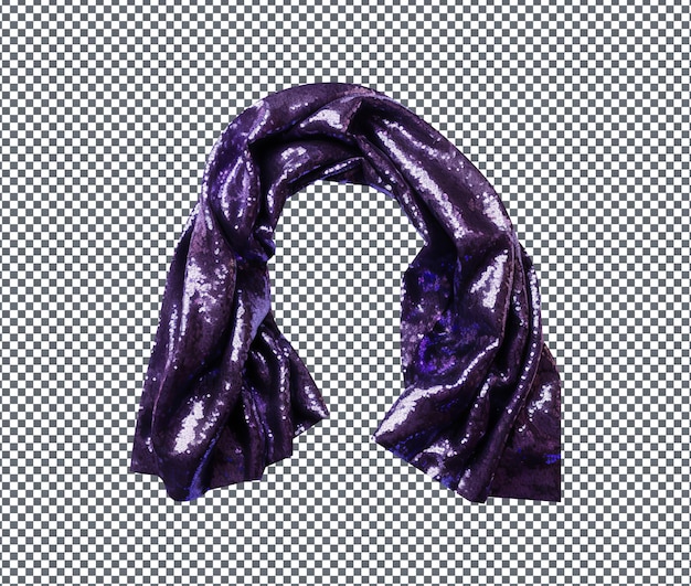 Beautiful Sequin Velvet Scarf isolated on white background