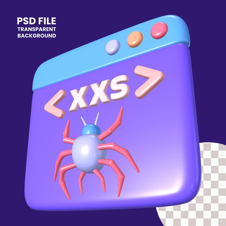 PSD biểu tượng hình minh họa 3d xss