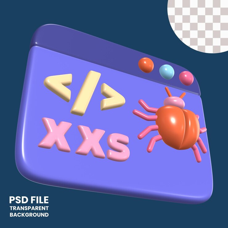 PSD biểu tượng hình minh họa 3d xss