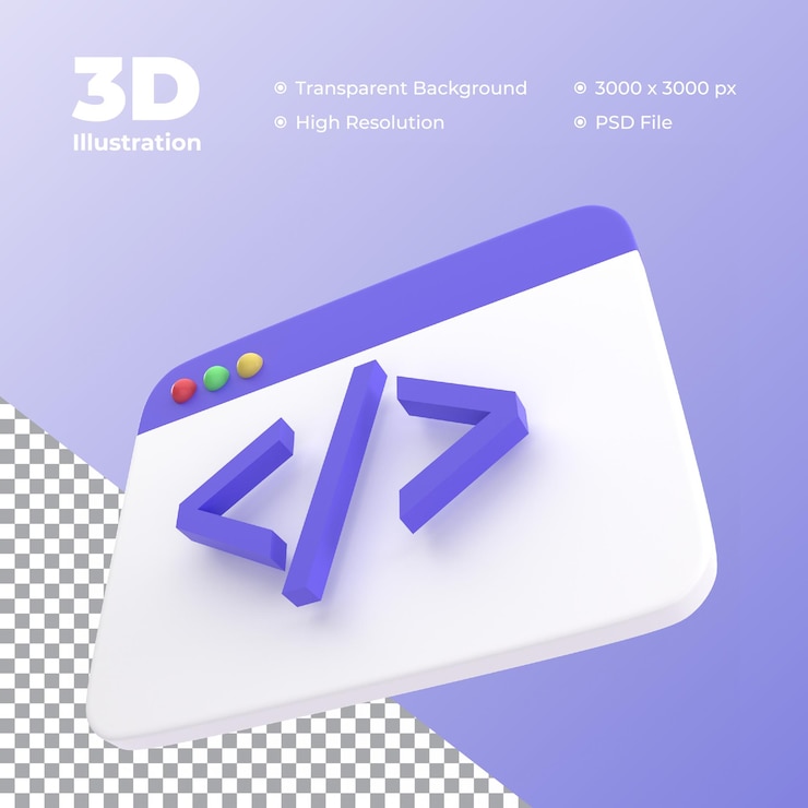 PSD biểu tượng mã hóa 3d