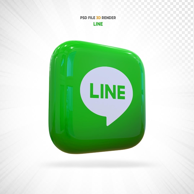 Biểu tượng mạng xã hội Line 3D