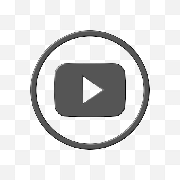 Biểu Tượng Mạng Xã Hội Youtube 3D