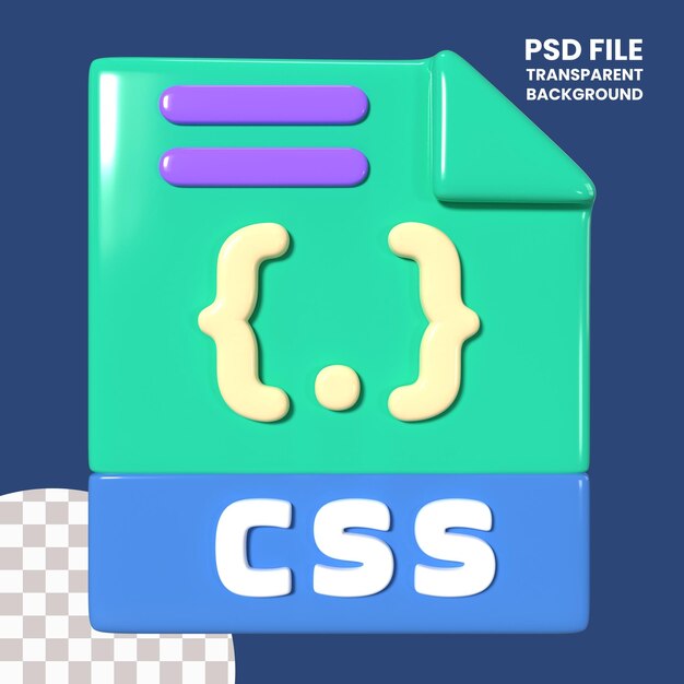 Biểu tượng minh họa 3D Tệp CSS