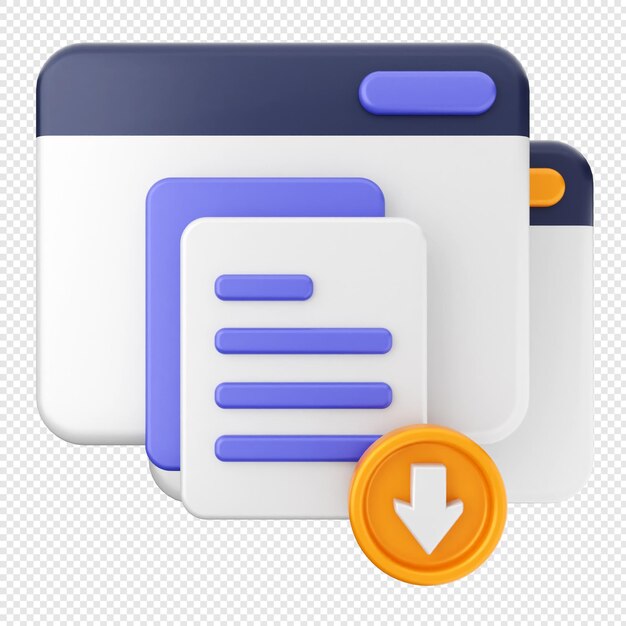 biểu tượng website 3D