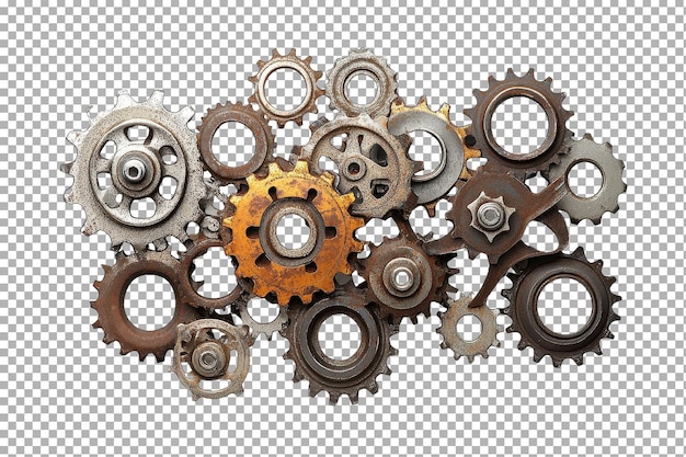 Bike Gears Isolated on Transparent Background