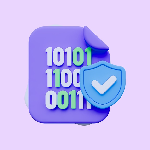 Binary File 3D Icon