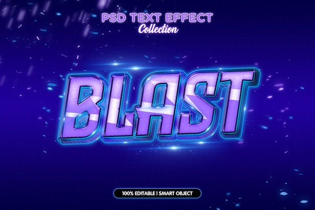 Blast psd modern text effect