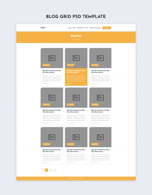 Blog grid inner page template