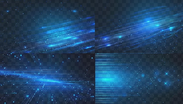 Blue background with a lot of stars glowing tiny lights