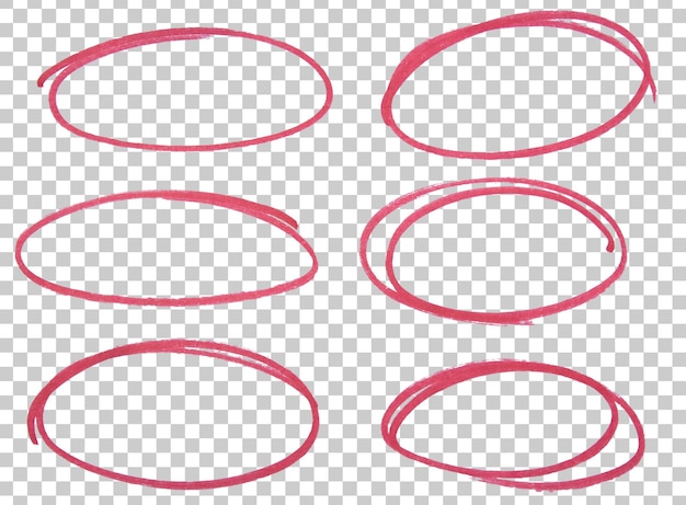 Bộ hình tròn tô sáng màu đỏ trên nền trong suốt, các yếu tố thiết kế cắt ra