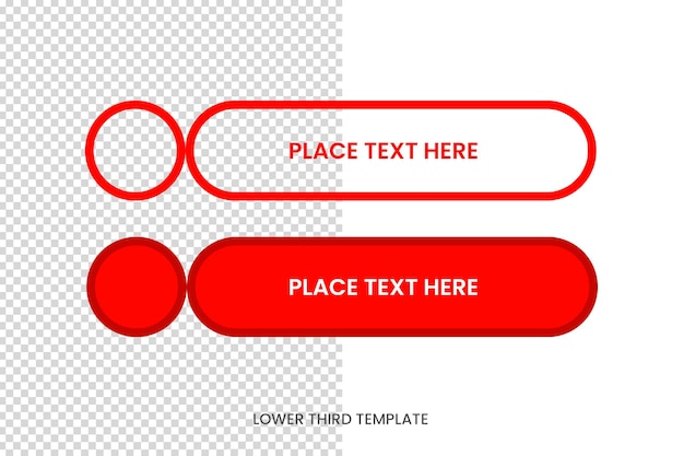 bộ thiết kế mẫu Lower third youtube màu đỏ