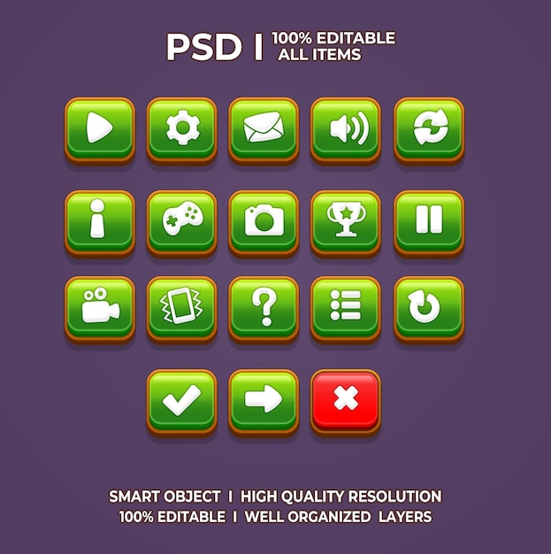 Bộ UI game Bộ UI Game Nút UI Game Nút Game PSD UI Game Mẫu UI Game Biểu tượng game