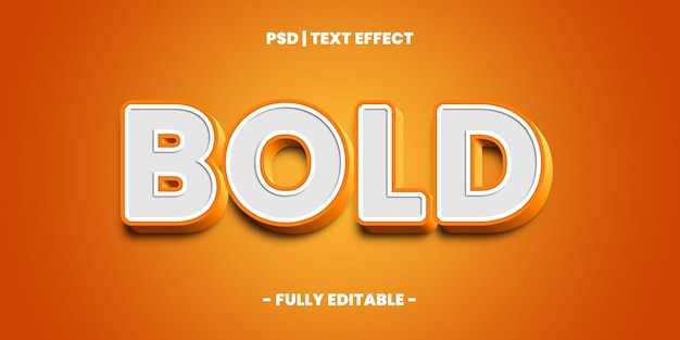 Bold Text Effect Template 3D