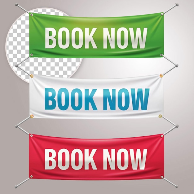 Book now button with cursor Pointer click Vector web button on transparent background