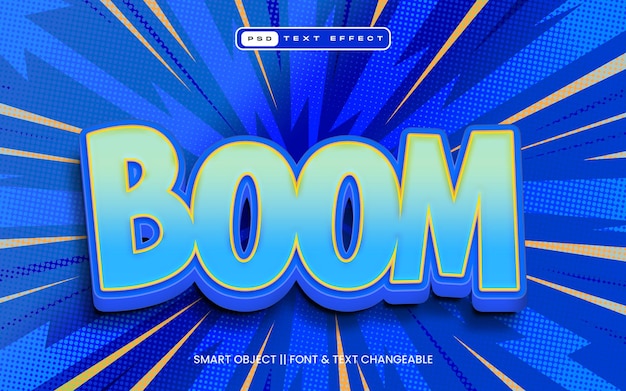 BOOM Comic Style Editable Text Effect