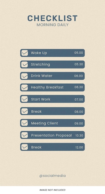Brand checklist instagram stories template Psd design social media layout template theme aesthetic