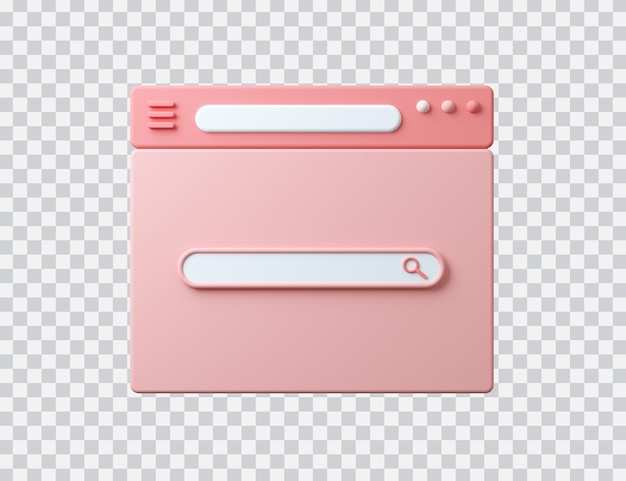 browser interface with search bar