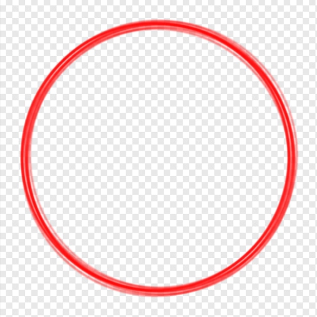 brush stroke red circle on a transparent background
