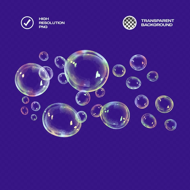 Bubbles Isolated Transparent Graphic Element