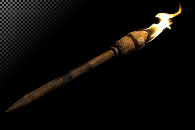 Burning Bamboo Torch