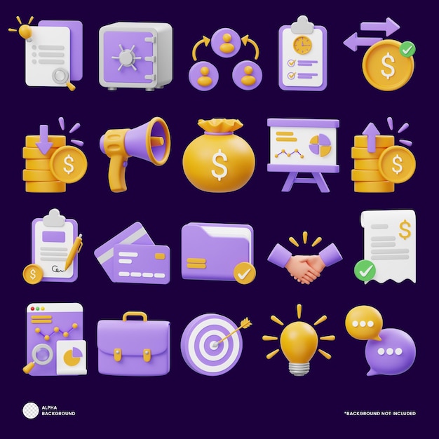 Business 3D Icon Premium Psd