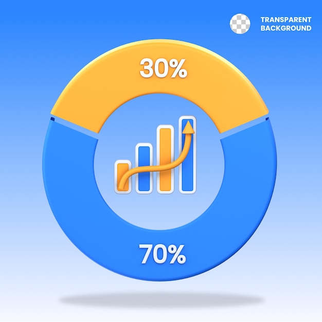 Business Growth Report 3D Icon Illustration