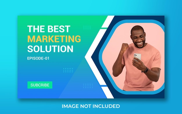 Business youtube video thumbnail template desing
