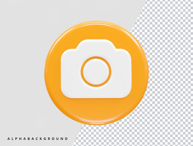 Camera icon illustration 3d render element