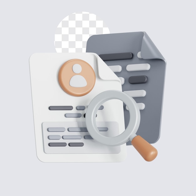 Candidate selection 3D Illustration