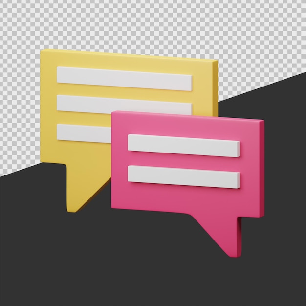 Chatting 3D Business Illustrations
