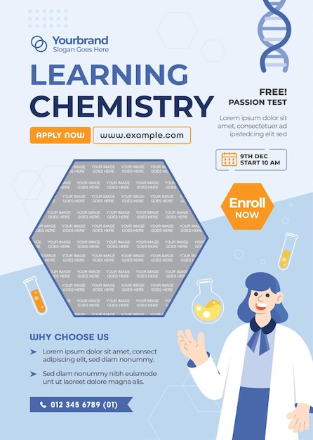 chemistry science education flyer