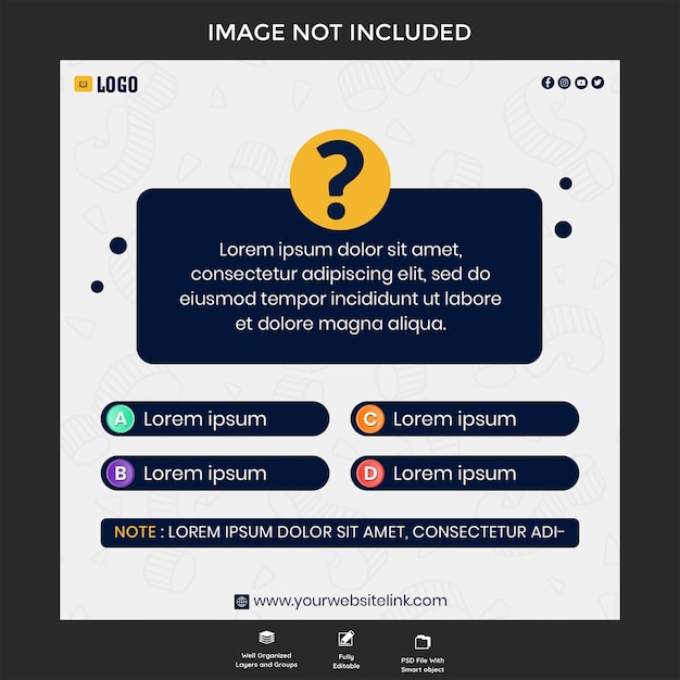 Choose the correct social media poster