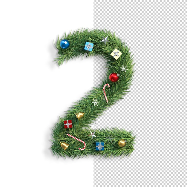 Christmas font, number 2