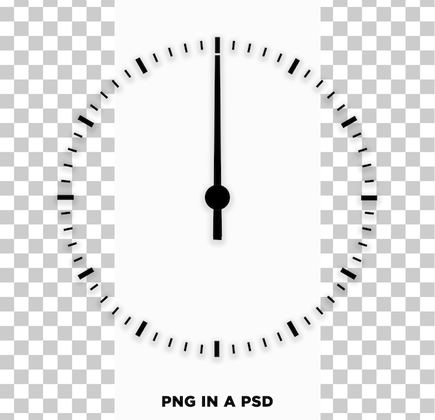 Classic Clock isolated on transparent background