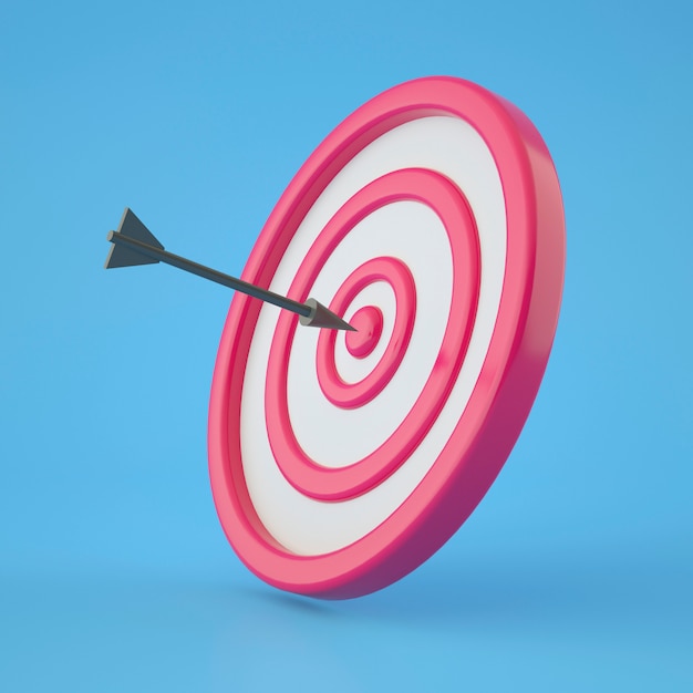 Close up on 3d rendering business target