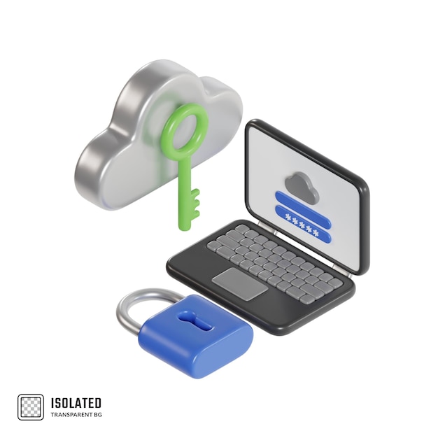 Cloud Access 3D Icon