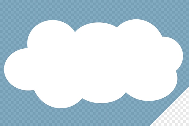 cloud element transparent psd bubble text cloud template