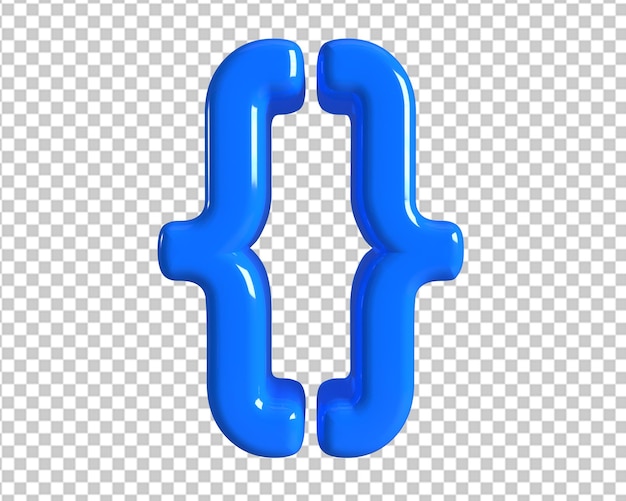 Code icon blue sign 3d render