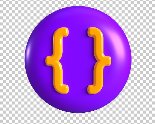 code logo icon 3d render