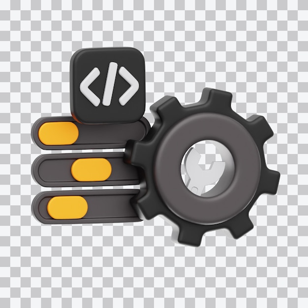 Code Setting 3d Illustration