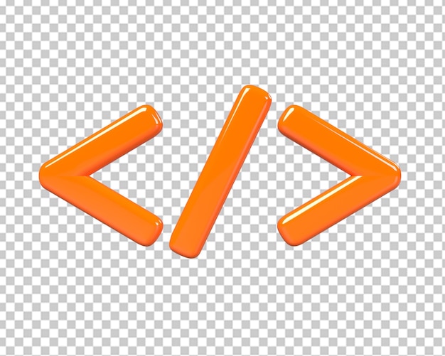 coding web development html icon 3d render