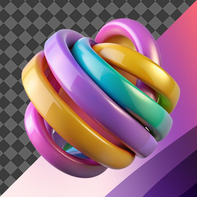 Colorful 3D Abstract Knot Illustration