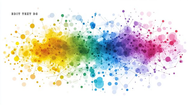 colorful abstract network of interconnected nodes and lines