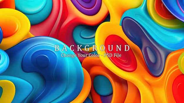 Colorful geometric background Fluid shapes composition Generative AI