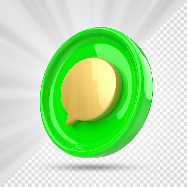 Comment icon  Comment button . 3D element