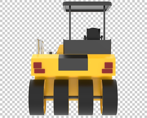 Compactor on transparent background 3d rendering illustration