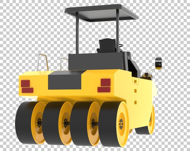 Compactor on transparent background 3d rendering illustration