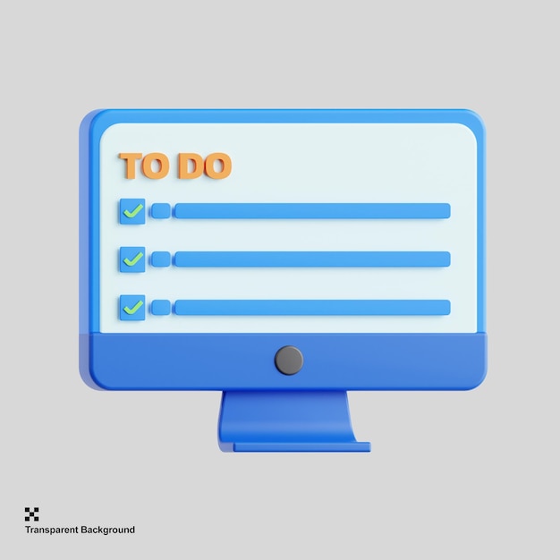 Computer electronic device 3d illustration
